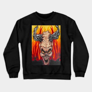 Skull Burn Crewneck Sweatshirt